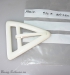 White vintage 60s buckle