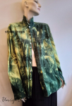 Green tie dye blouse