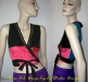 Black/pink & blue Wrap-Top (xS) — Studio-Unicps