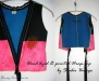 Black/pink & blue Wrap-Top (xS) — Studio-Unicps