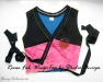 Black/pink & blue Wrap-Top (xS) — Studio-Unicps