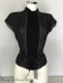 Black Plissé Top  — Studio-Unicps