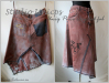Brown painted jeans skirt — Studio-Unicps