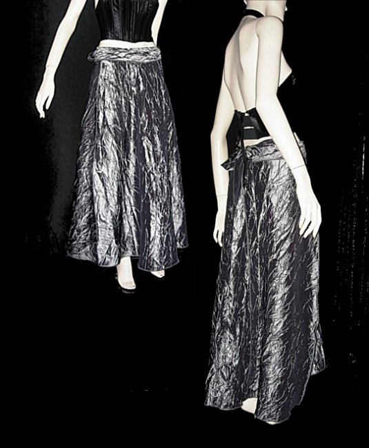 UniqColours—Silver wrap-skirt